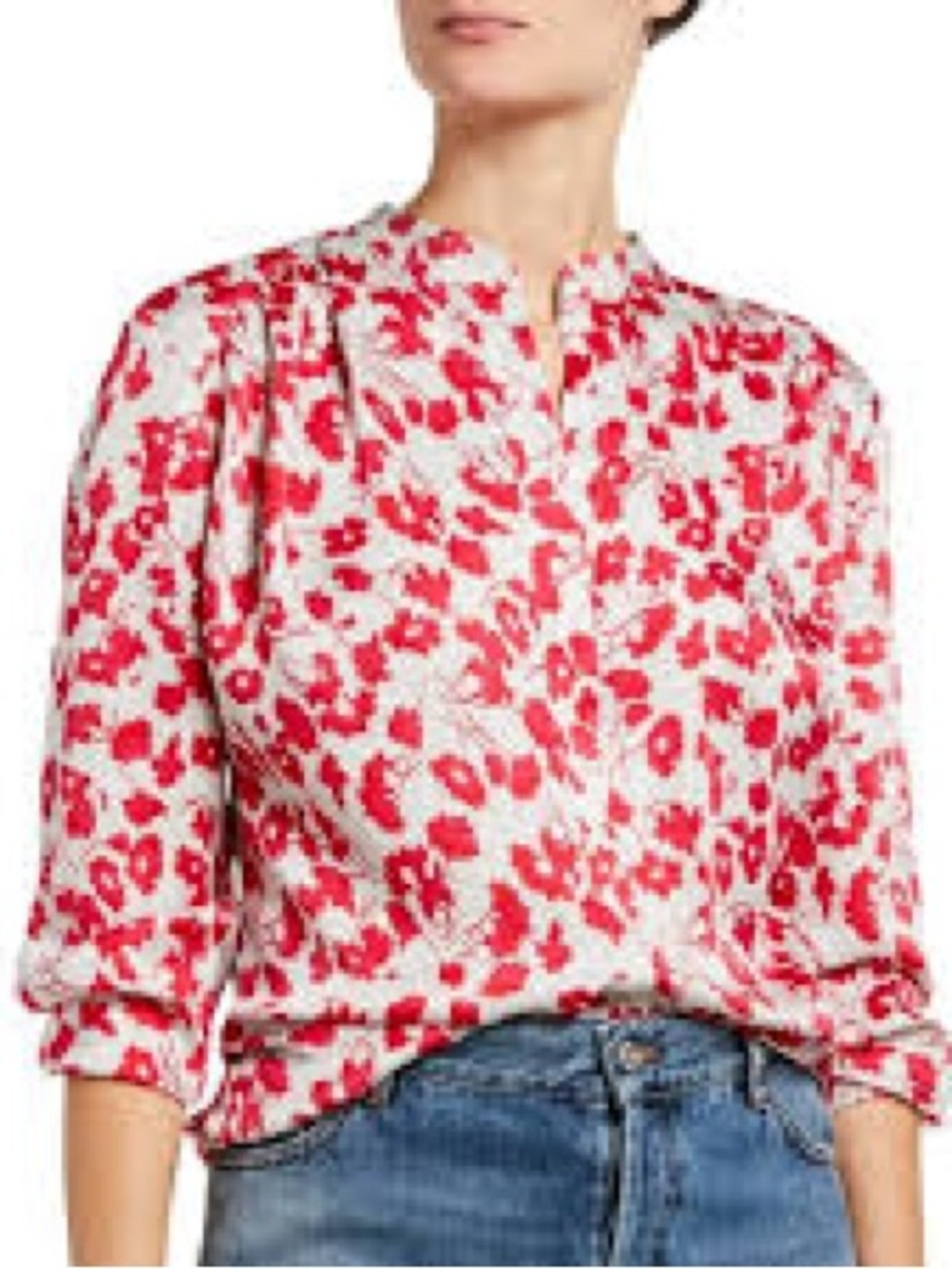 EQUIPMENT Nerine Floral Long-Sleeve Button-Down Top Sz M